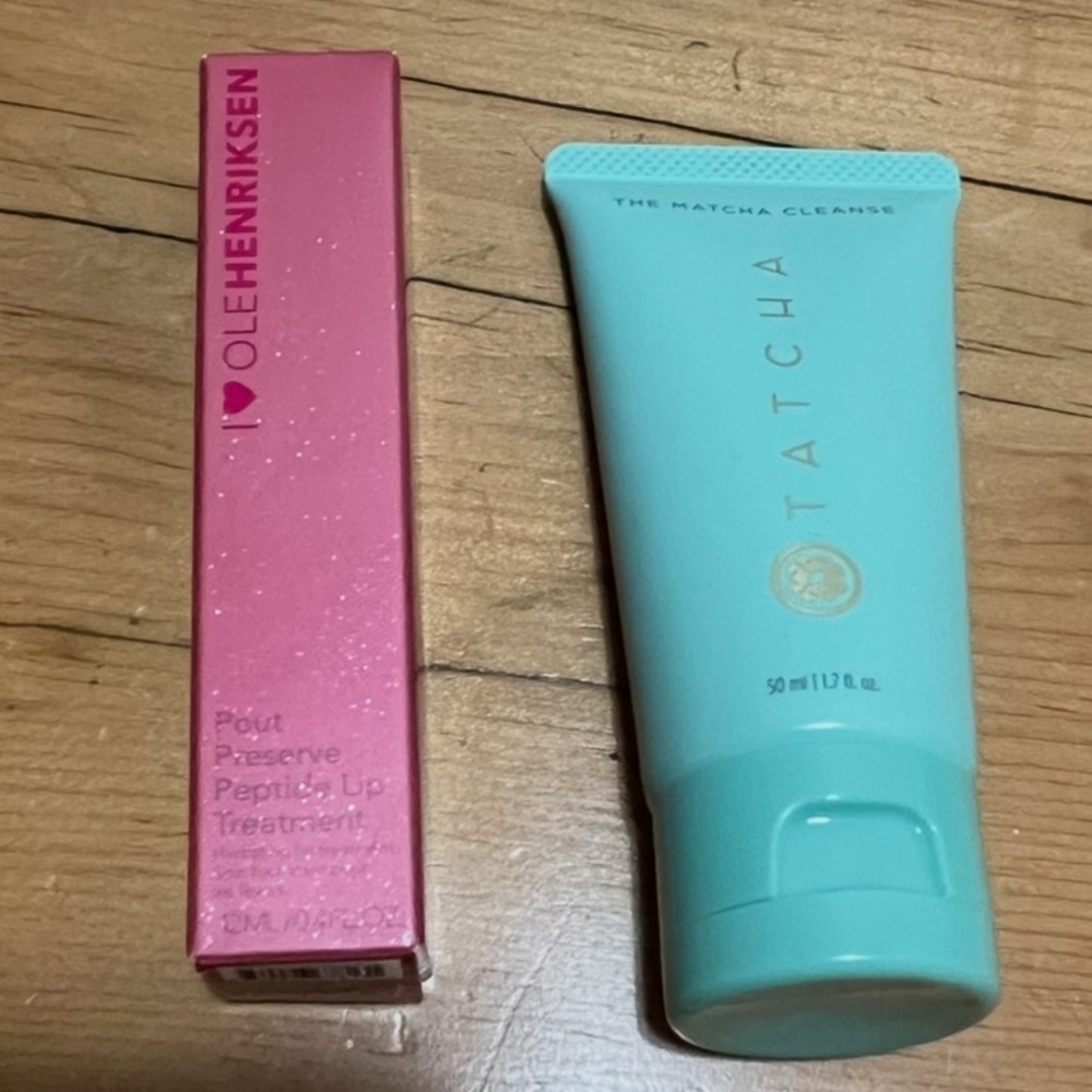 OLE HENRIKSEN Lip Treatment - Lingonberry + TATCHA Matcha Gel Cleanser